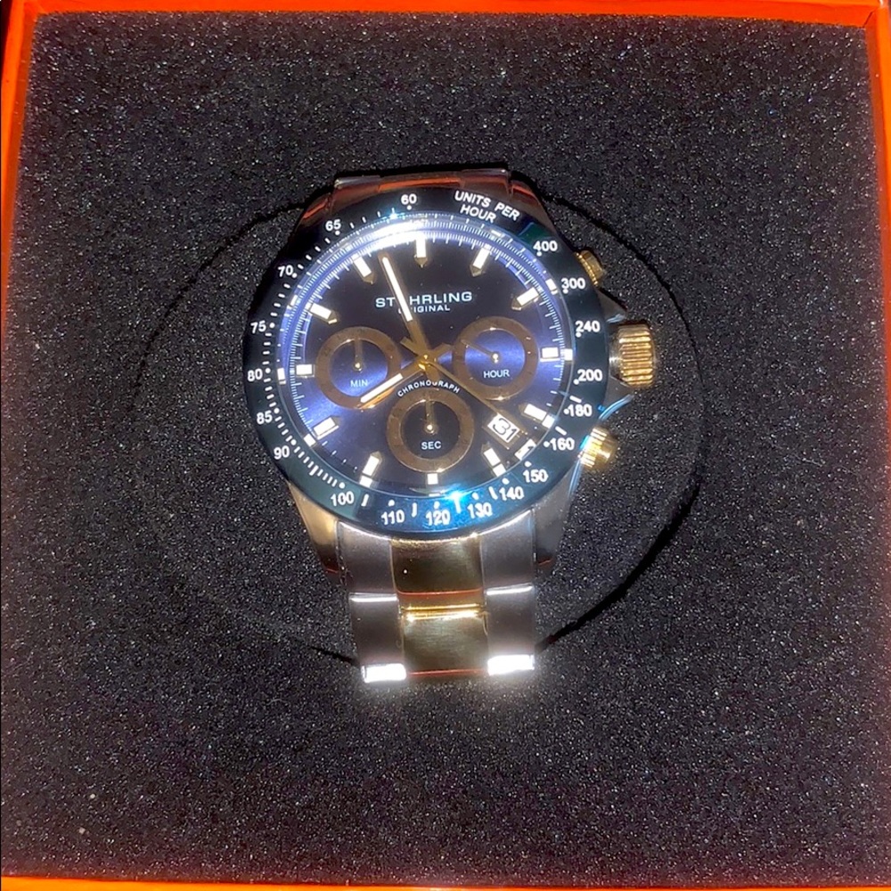 Stuhrling Chronograph- Two toned stainless steel-